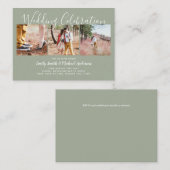 20質の予算の写真結婚式の招待SMALL アドバイスカード (正面/裏面)