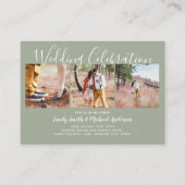 20質の予算の写真結婚式の招待SMALL アドバイスカード (正面)