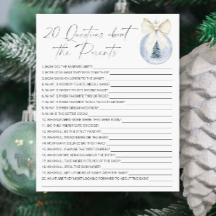 20質問の親 – Winter Baby Shower Game