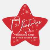 20赤金ゴールドビジネスロゴ会社ブランドクリスマス 星シール (正面)