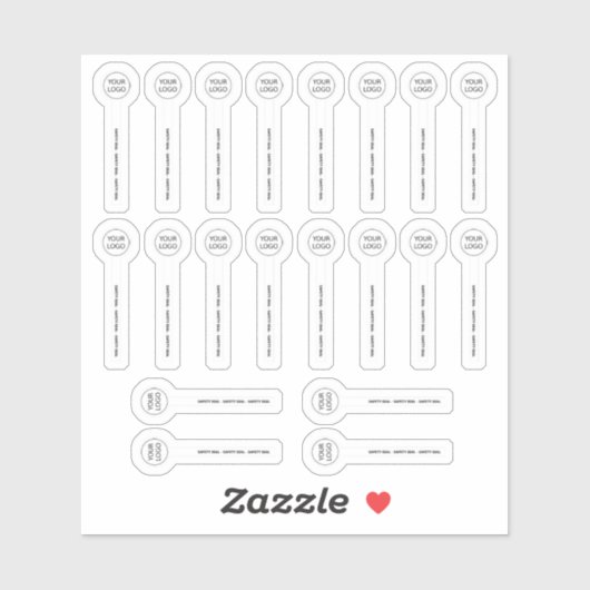 20透明ホワイトリップクリーム安全シール シール (シート)