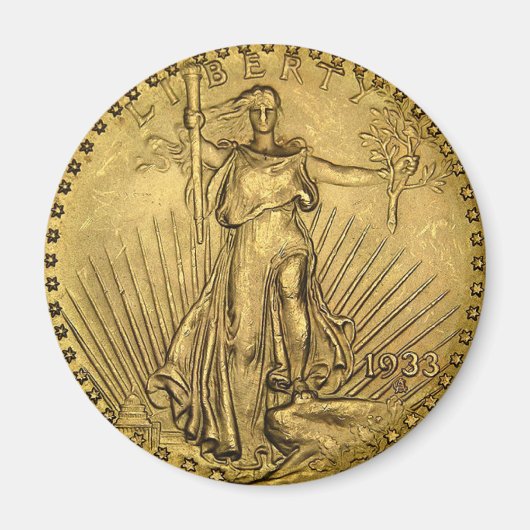 $20金ゴールド マグネット (正面)