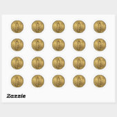 $20金ゴールド ラウンドシール (シート)