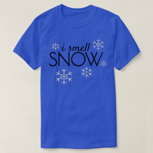 20雪の下で雪おもしろいの休日の贈り物を匂う Tシャツ (デザイン正面)