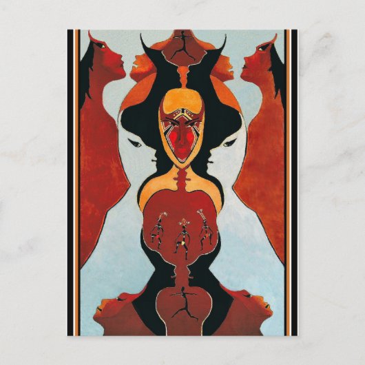 20顔 – トライバルダンス ポストカード (正面)