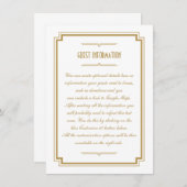 200アールデコ金ゴールド結婚フレームの挿入カード エンクロージャーカード (正面/裏面)