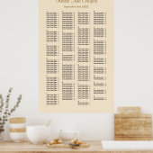 200シャンパン結婚の座席表 ポスター (キッチン)