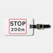 200ストップm道路標識交通安全警告確保 ラゲッジタグ (正面横)