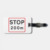 200ストップm道路標識交通安全警告確保 ラゲッジタグ (裏面横)
