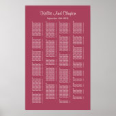 200ブルゴーニュシンプルー結婚の座席表 ポスター (正面)