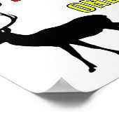 200ポンドのおもしろい狩猟用ポスターの落下 ポスター (角)