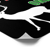 200ポンドの落下おもしろい狩りポスターBLK ポスター (角)