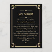 200年代アールデコダーク結婚フレームの挿入カード エンクロージャーカード (正面)