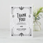 200年代アールデコ結婚サンキューカード サンキューカード (スタンド正面)