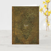 200年前の愛の本のグリーティングカード カード (黄色い花)