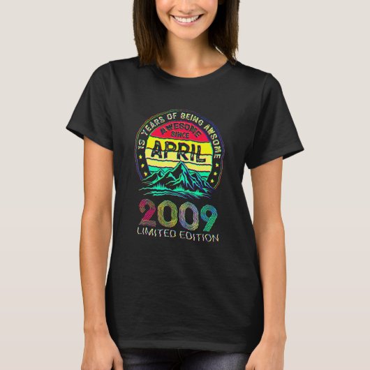 200年4月生まれの13歳の誕生日おめでとう Tシャツ (正面)
