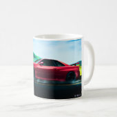 2000のスポーツカーの白いクラシックコーヒーマグ コーヒーマグカップ (正面右)