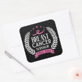 2000カスタム年以来の乳がんを克服した認識度 スクエアシール (封筒)