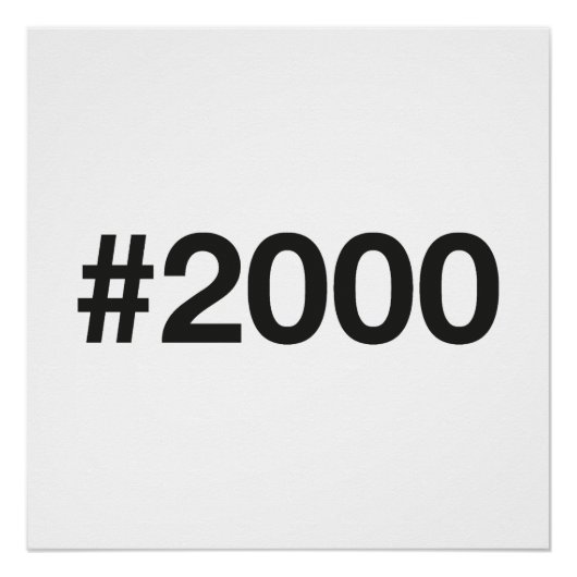 2000ハッシュタグ25誕生日記念日 ポスター (正面)