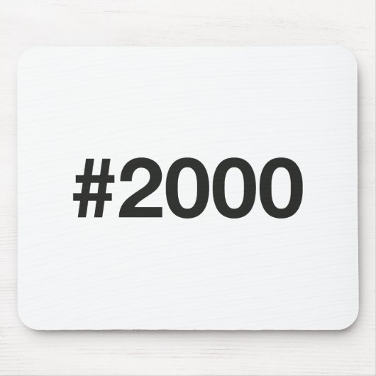 2000ハッシュタグ25誕生日記念日 マウスパッド (正面)