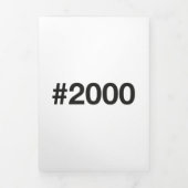 2000ハッシュタグ25誕生日記念日 三つ折りカード (カバー)