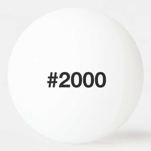2000ハッシュタグ25誕生日記念日 卓球ボール (正面)