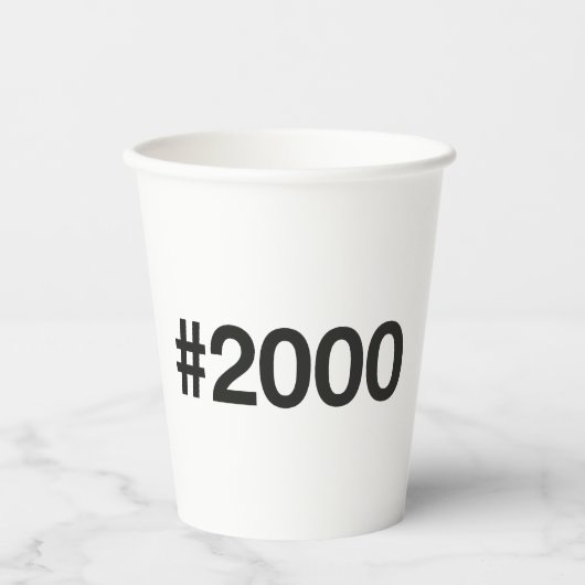 2000ハッシュタグ25誕生日記念日 紙コップ (正面)