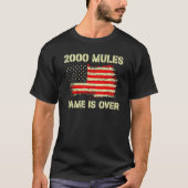 2000ムレスゲームは公正な選挙の米国国旗を超えている Tシャツ (正面)