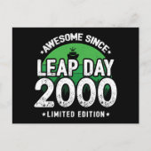 2000年うるう日2月29日生まれ最高！ ポストカード (正面)