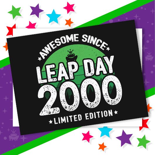 2000年うるう日2月29日生まれ最高！ ポストカード