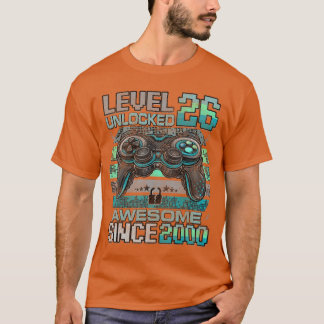 2000年からすごい Level 26 アンロック 26歳の誕生日 Tシャツ