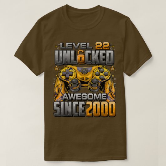 2000年から22素晴らし番目の誕生日のロック解除 Tシャツ (デザイン正面)