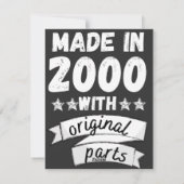 2000年に製造されたオリジナル部品 シーズンカード (裏面)