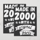 2000年に製造されたオリジナル部品 シーズンカード (正面/裏面)