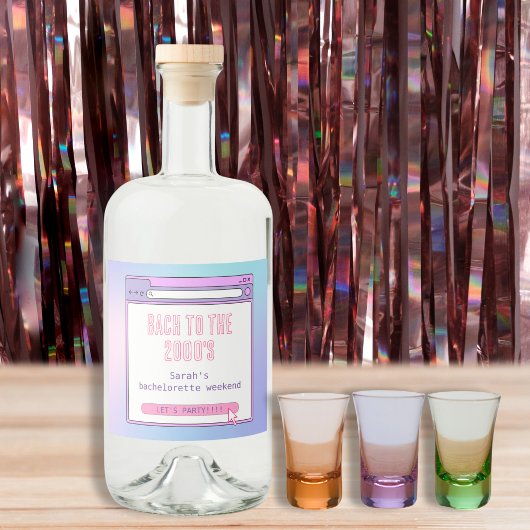 2000年のY2Kバチェロレッテへのバッハパーソナライズされた リキュールボトルラベル