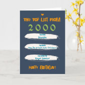 2000年ベストリストの誕生日 カード (黄色い花)