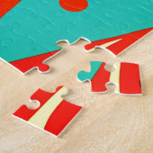 2000年モダン半の猫の抽象芸術 ジグソーパズル (側面)