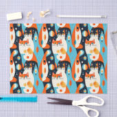 2000年モダン半の猫の抽象芸術 薄葉紙 (クラフト)