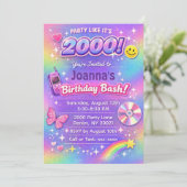 2000年代の誕生日パーティー Y2K インビテーション (スタンド正面)