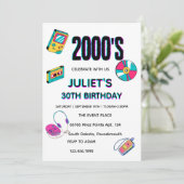 2000年代パーティー用30歳誕生日招待状 招待状 (スタンド正面)