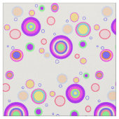 2000年代初めの円カラフルの幾何パターン ファブリック (クローズアップ)