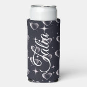 2000年代初頭の白黒ハート古美術 スリム缶クーラー (Seltzer正面)