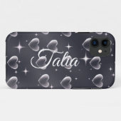 2000年代初頭の白黒ハート古美術 Case-Mate iPhoneケース (裏面(横))