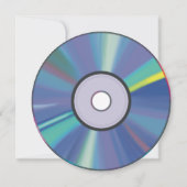 2000年代 ブルーオーラ ハート ミュージックCD 誕生日 招待状 (裏面)