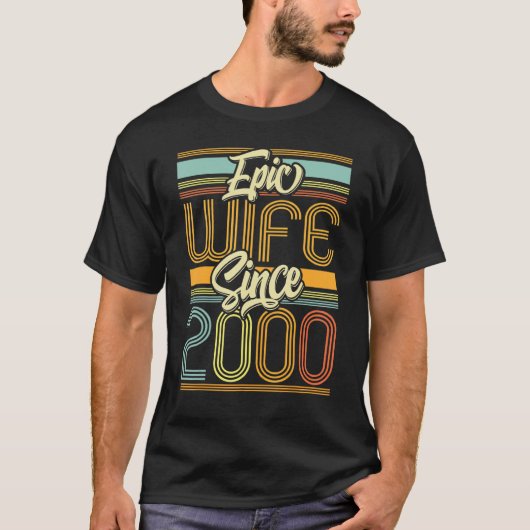 2000年以来のエピック妻23年23rdの結婚アニバー tシャツ (正面)
