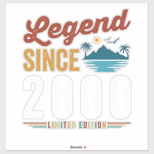 2000年以来の凡例誕生日レトロヴィンテージ シール (シート)