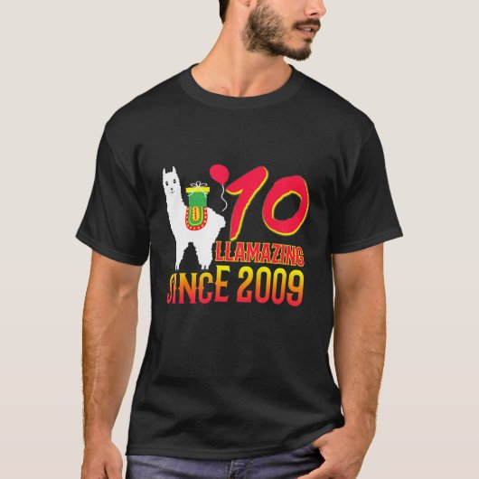 2000年以降の第10誕生日ラマのシャツ Tシャツ (正面)