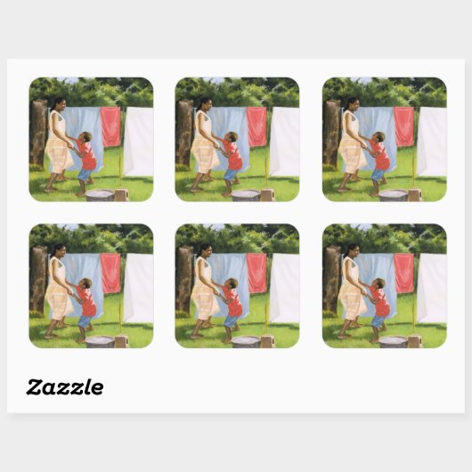 2000年午後の休憩 スクエアシール (シート)