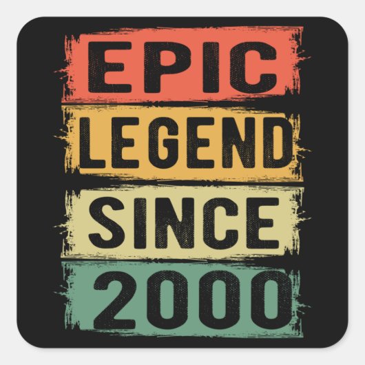 2000年生まれの伝説 2000年 誕生日ギフト スクエアシール (正面)