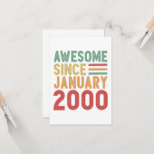 2000年生まれ20歳の誕生日ヴィンテージギフト カード (正面/裏面インサイチュ)